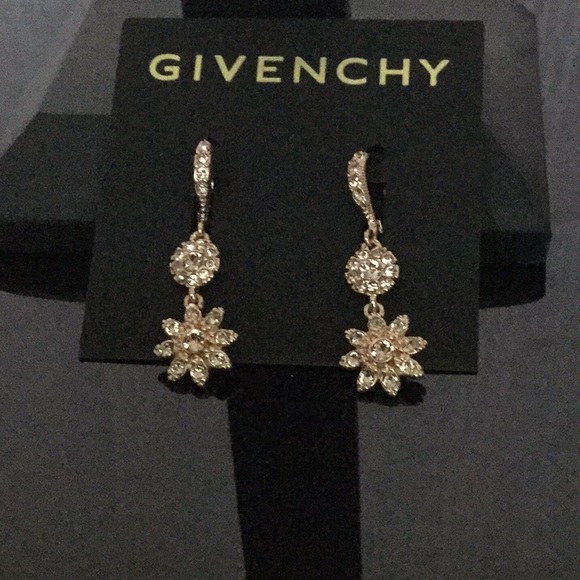 Givenchy Jewelry - Givenchy LeverBack RoseGold Crystal FlowerEarrings